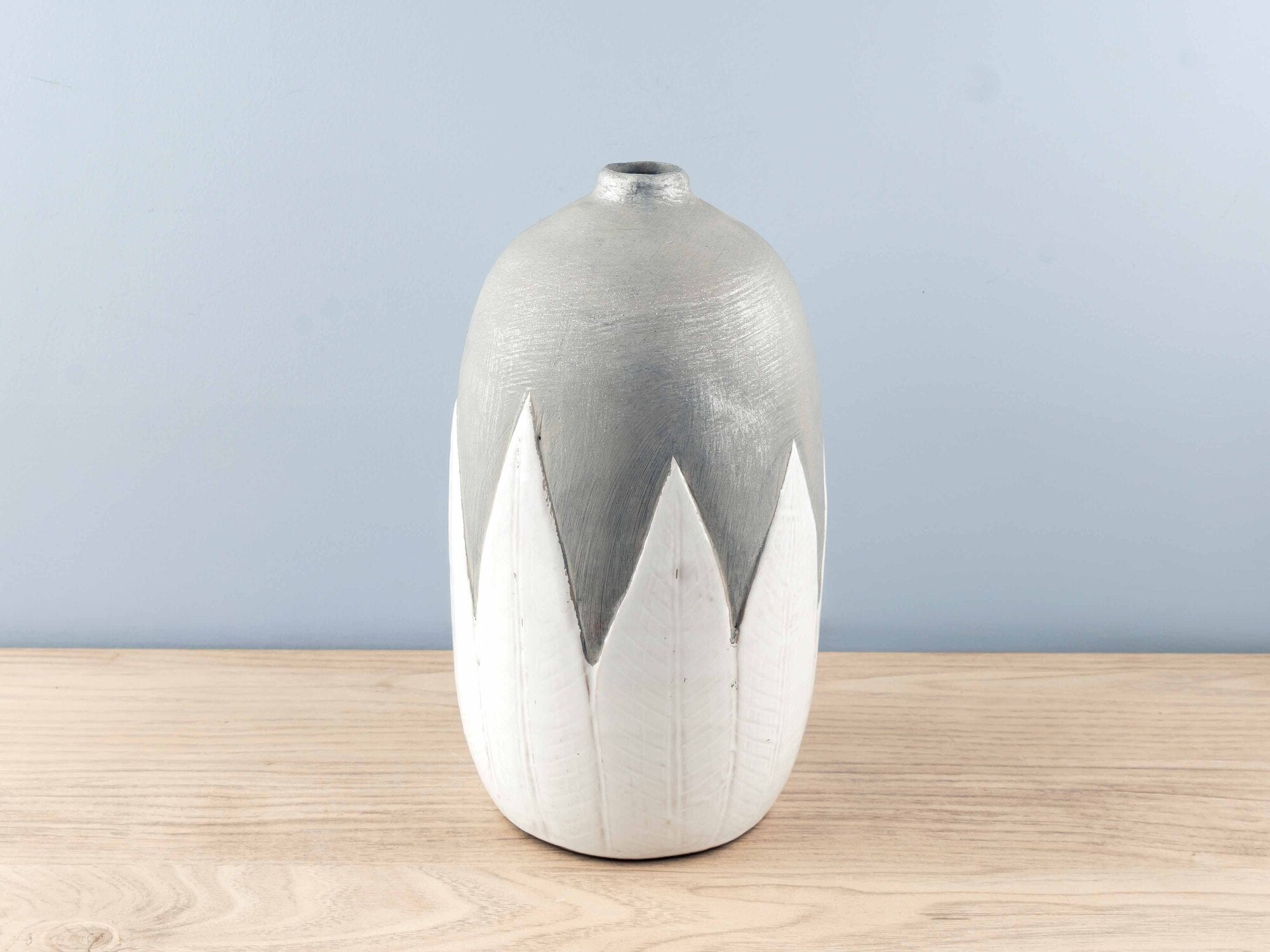Terra Cotta Hand-Painted Vase, Large