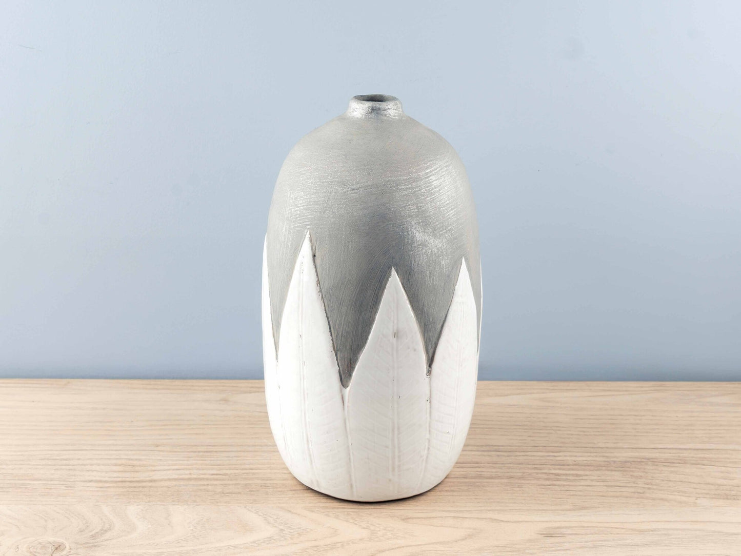 Terra Cotta Hand-Painted Vase, Large