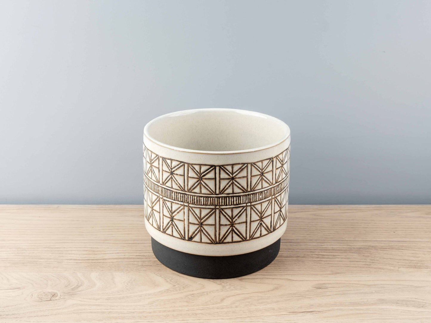 Stoneware Planters, Set of 2