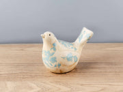 Ceramic Bird w/ Floral Decal, 3 Colors, Styles 1