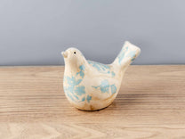Ceramic Bird w/ Floral Decal, 3 Colors
