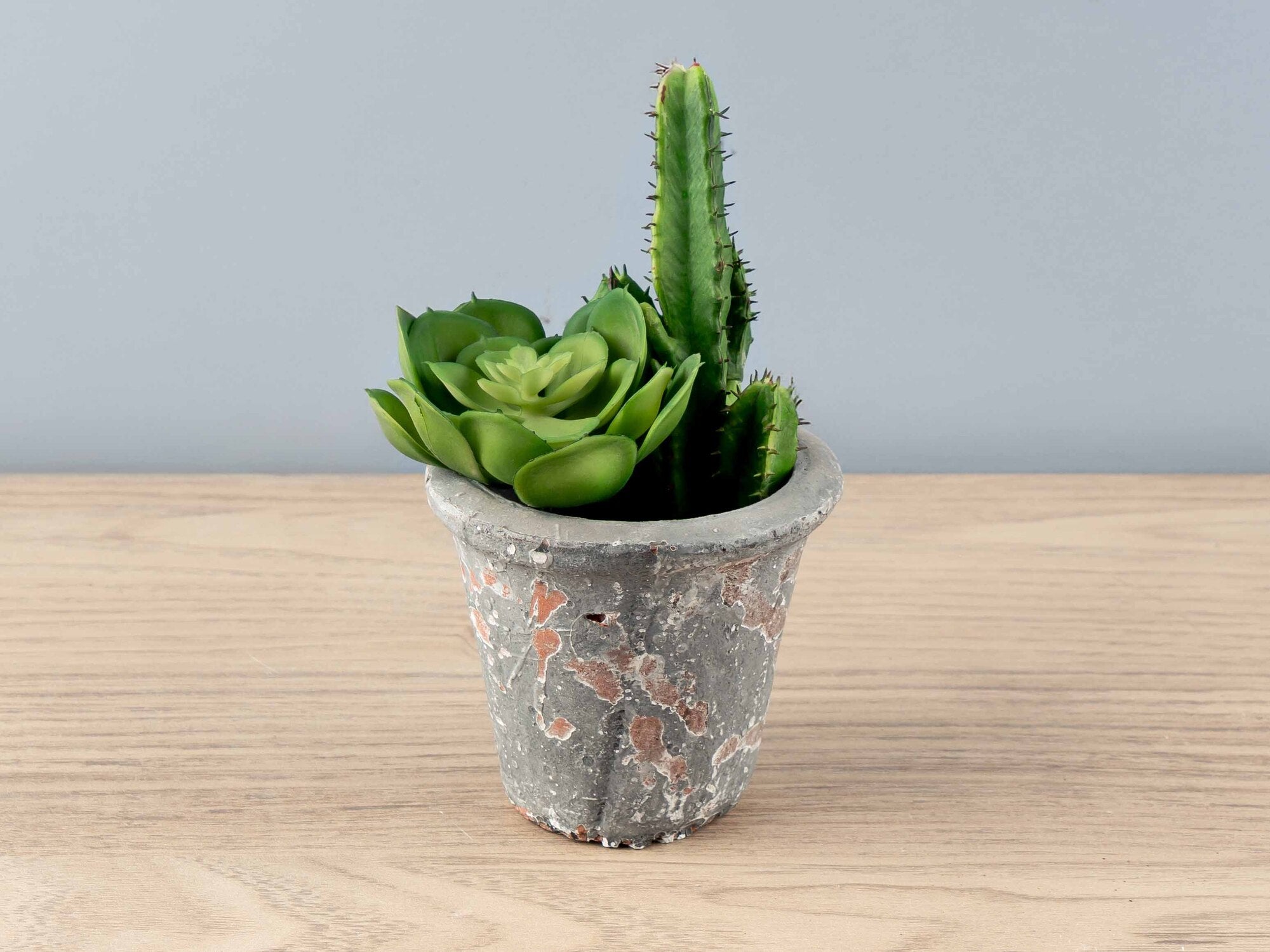 Clay Pot, Distressed Finish, 4 Styles, Holds 3" Pot (Each One Will Vary)
