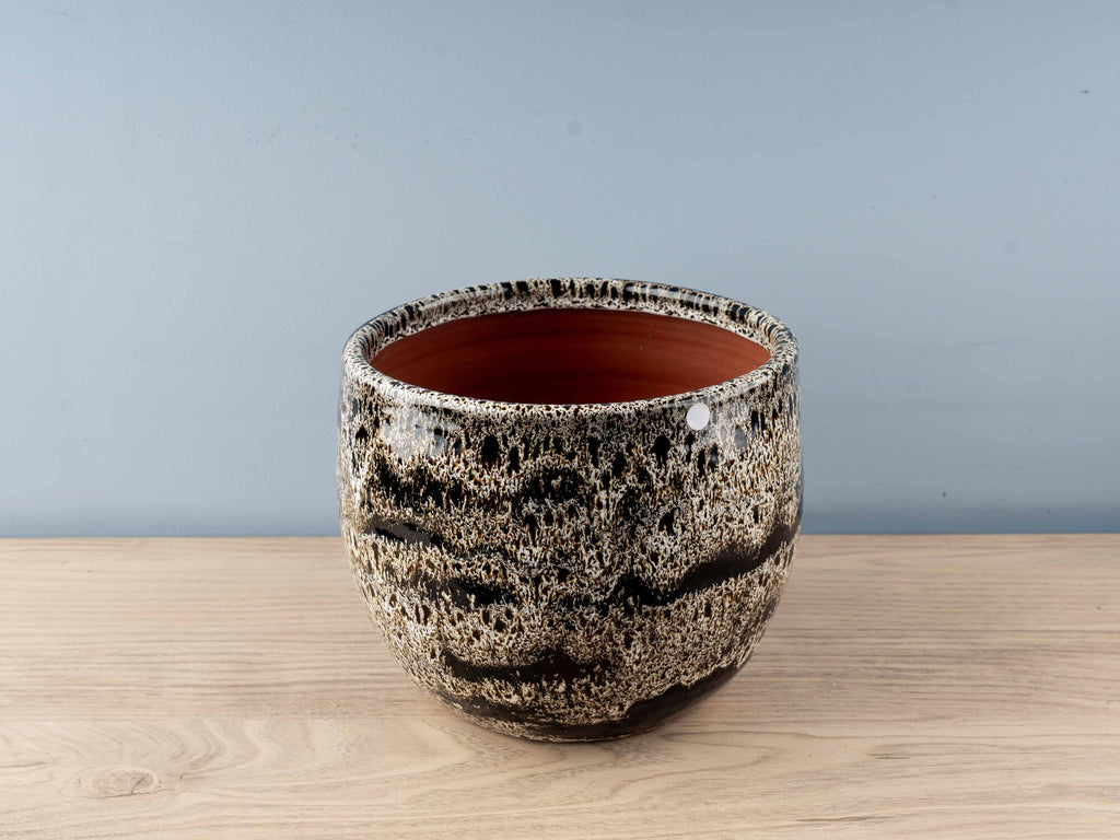 Terracotta Handmade Planter, Black