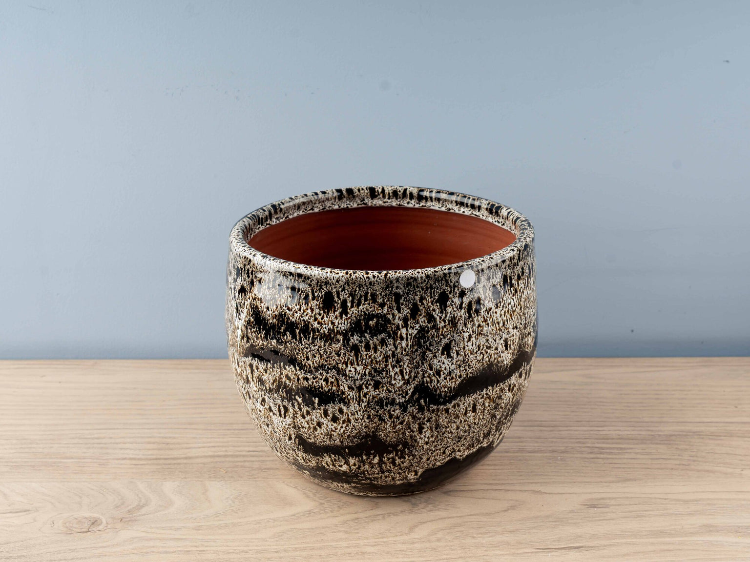Terracotta Handmade Planter, Black