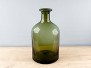 Glass Vase, Dark Green, Medium