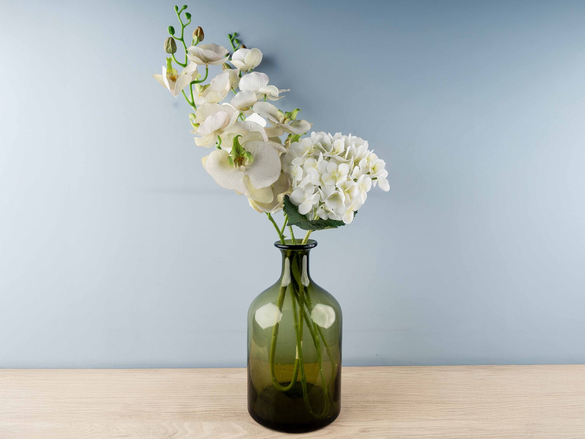 Glass Vase, Dark Green, Medium