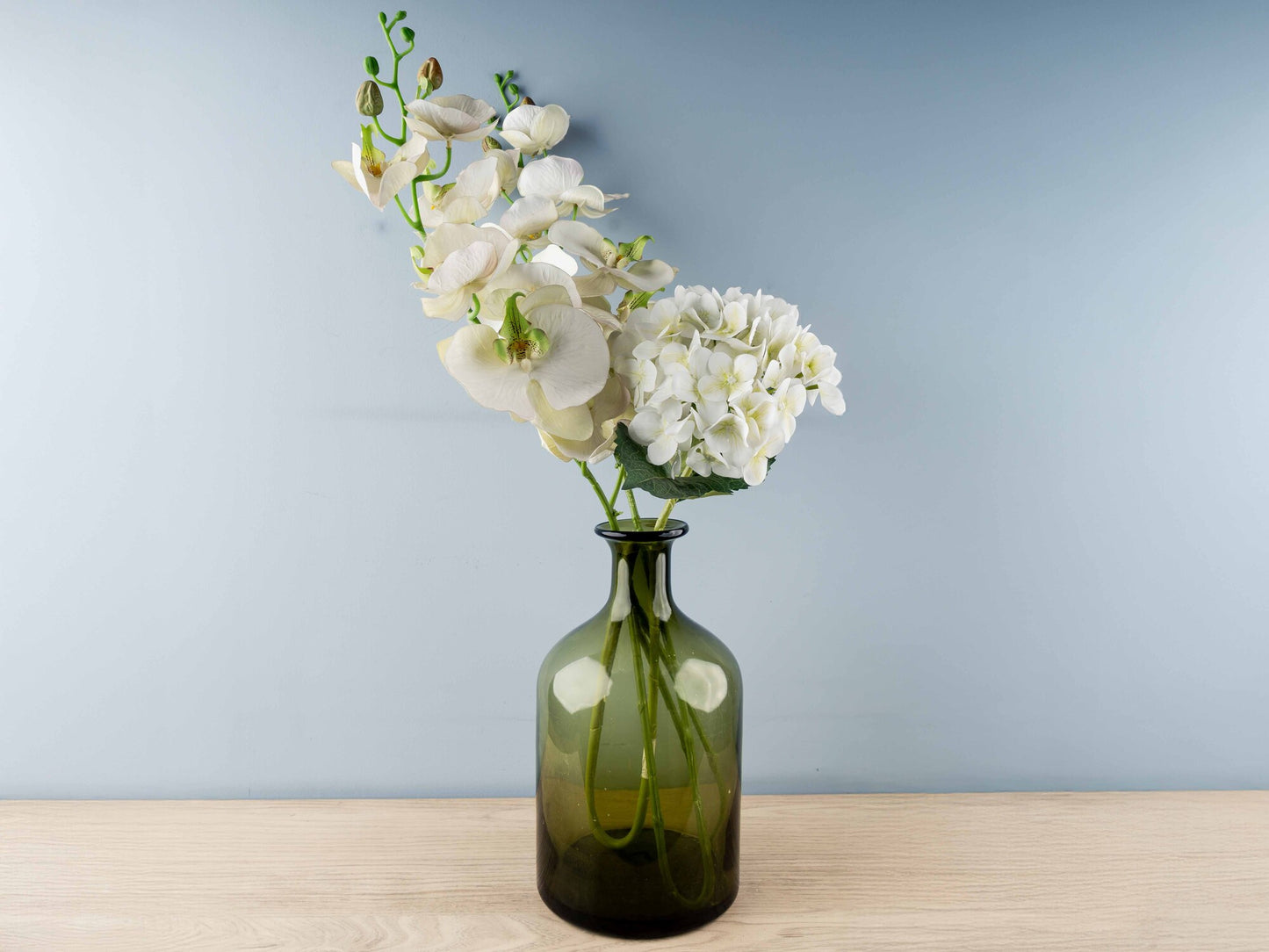 Glass Vase, Dark Green, Medium