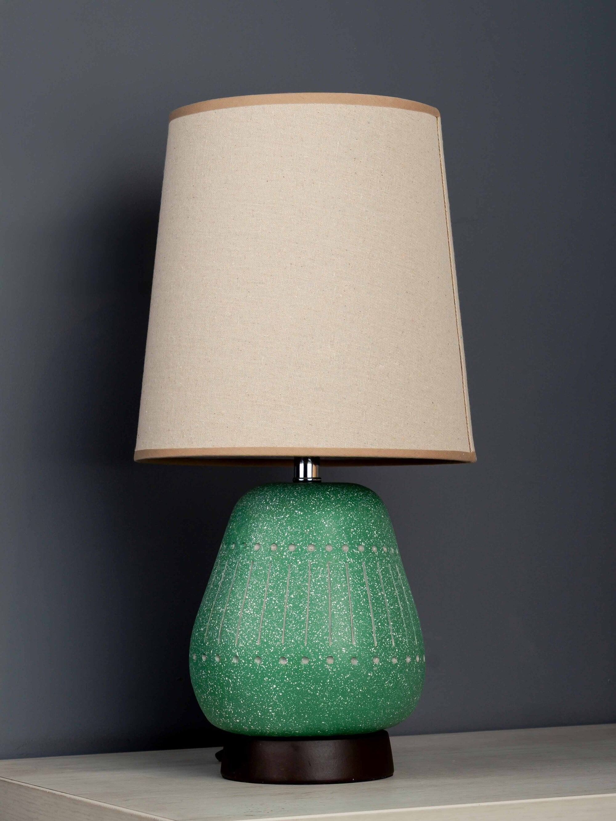 Resin Table Lamp, Green