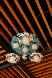 Stazo Wheel Ceiling Lamp with 3 Drop Down