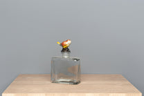 Glass Bottle W/ Pewter Bird Stopper