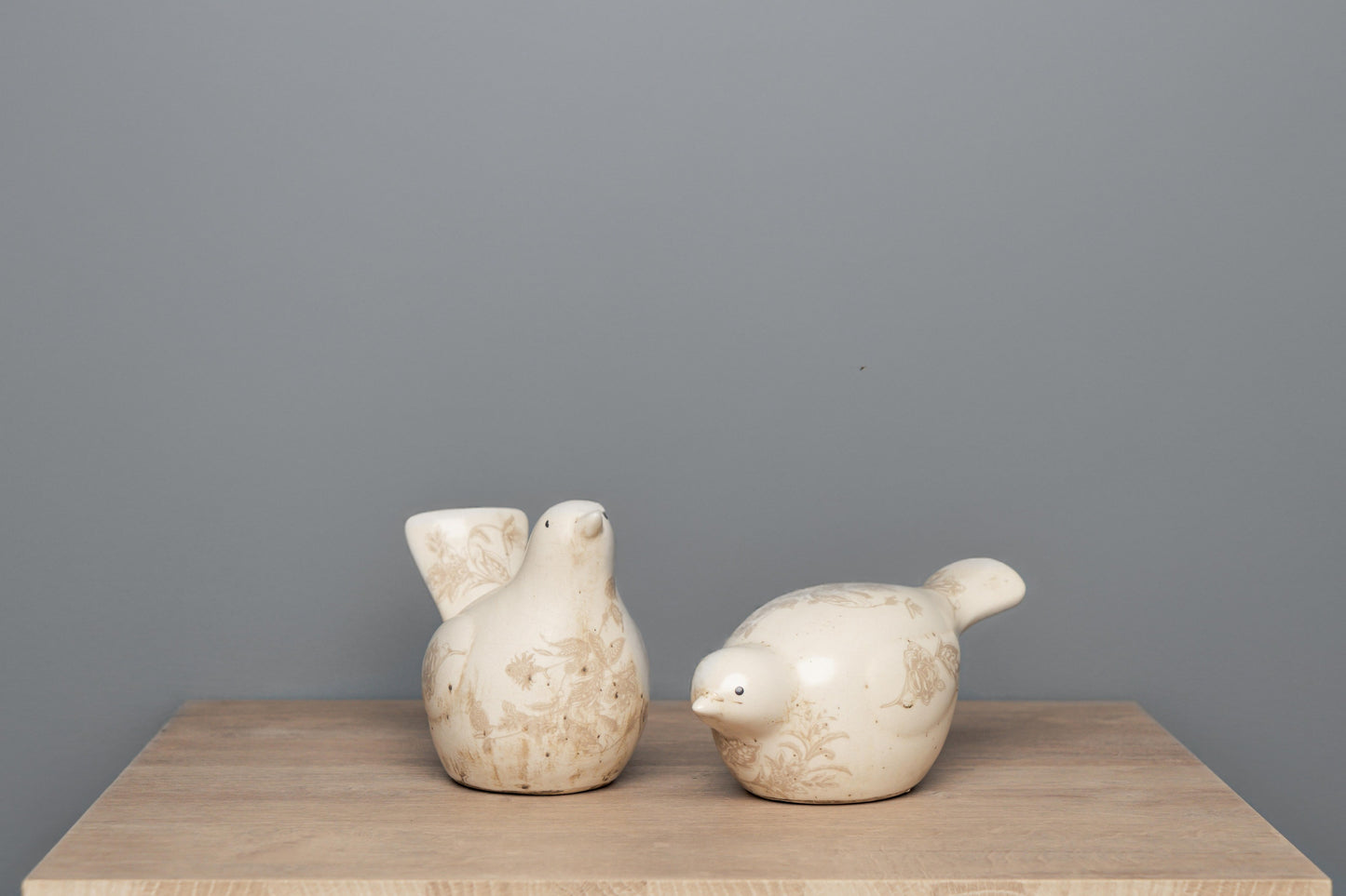 Ceramic Bird w/ Floral Decal