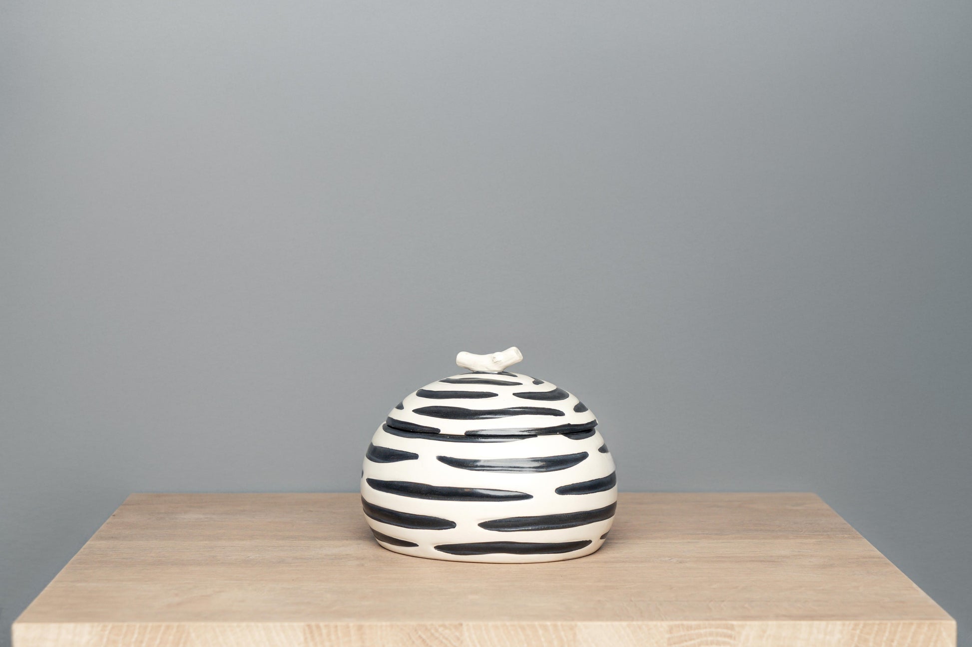 Dolomite Box W/ Polka Dots And Stripes, Black &amp; White, Styles 2
