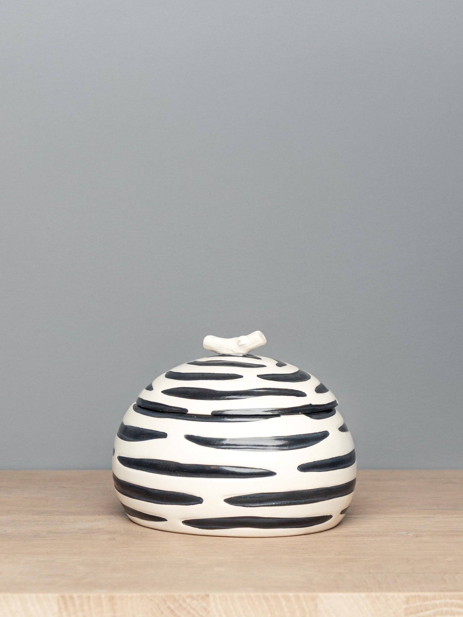 Dolomite Box W/ Polka Dots And Stripes, Black & White, Styles 2