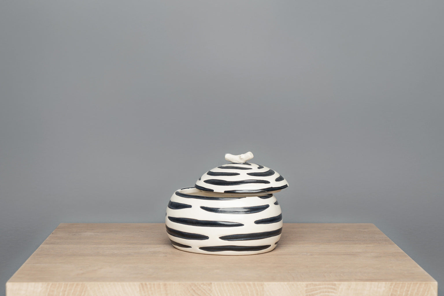 Dolomite Box W/ Polka Dots And Stripes, Black &amp; White, Styles 2