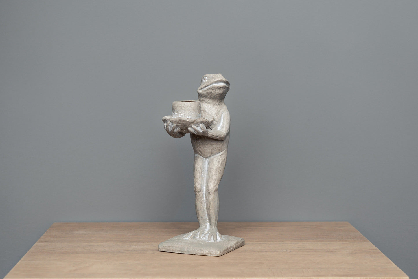 Resin Frog Taper Candle Holder-Right Facing