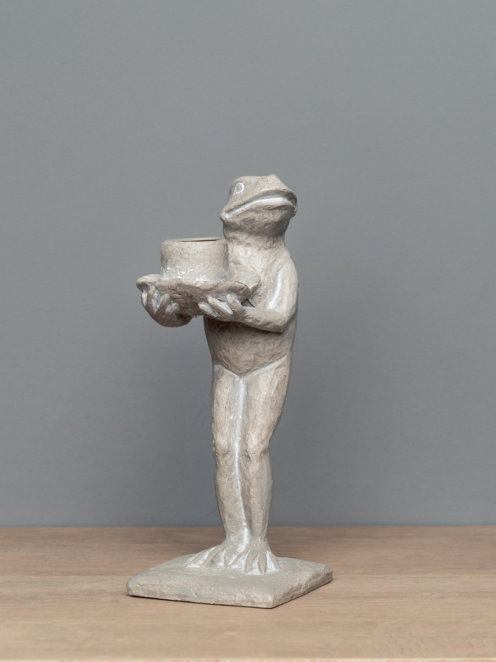 Resin Frog Taper Candle Holder-Right Facing