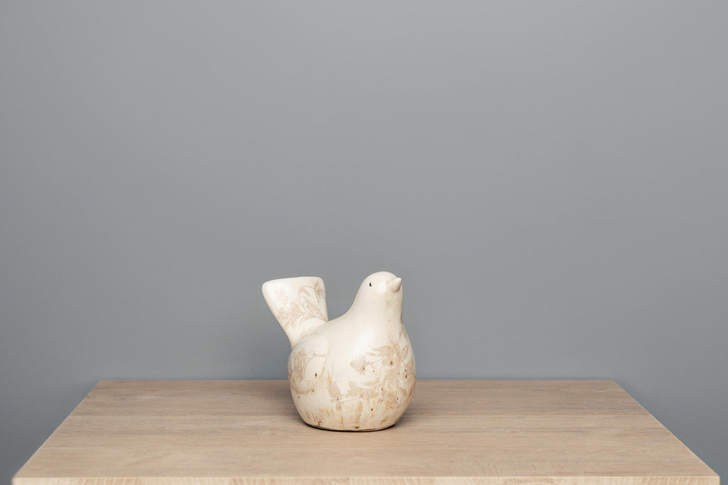Ceramic Bird w/ Floral Decal