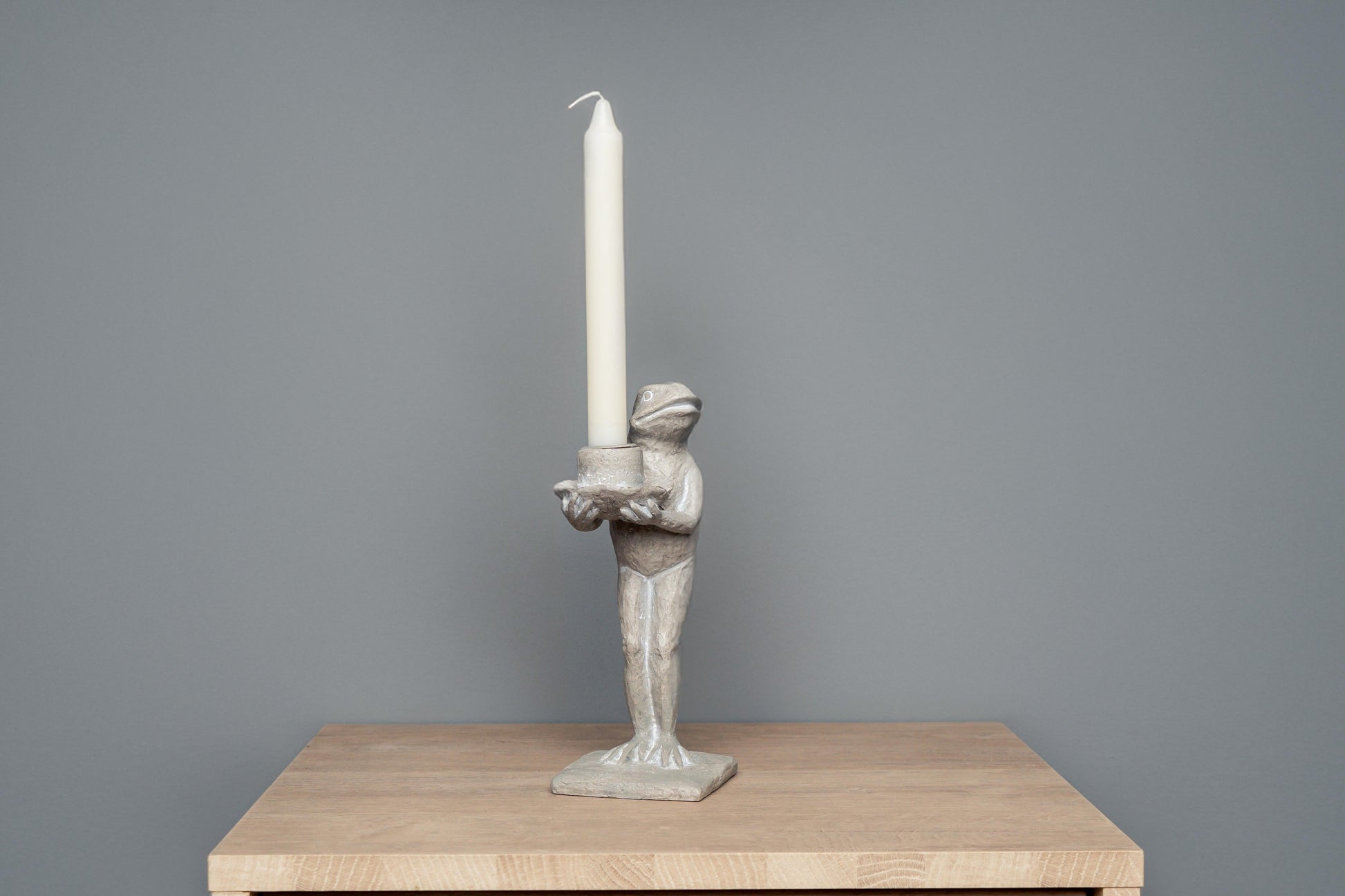 Resin Frog Taper Candle Holder-Right Facing