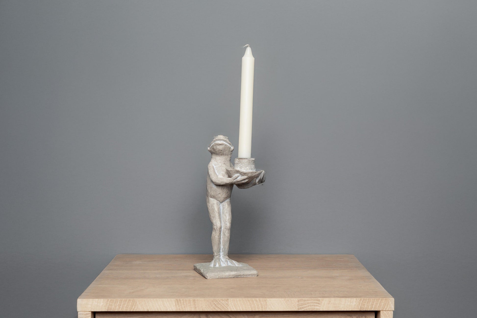 Resin Frog Taper Candle Holder