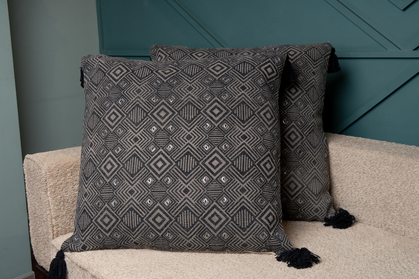 Printed Emb Sham Set of 2