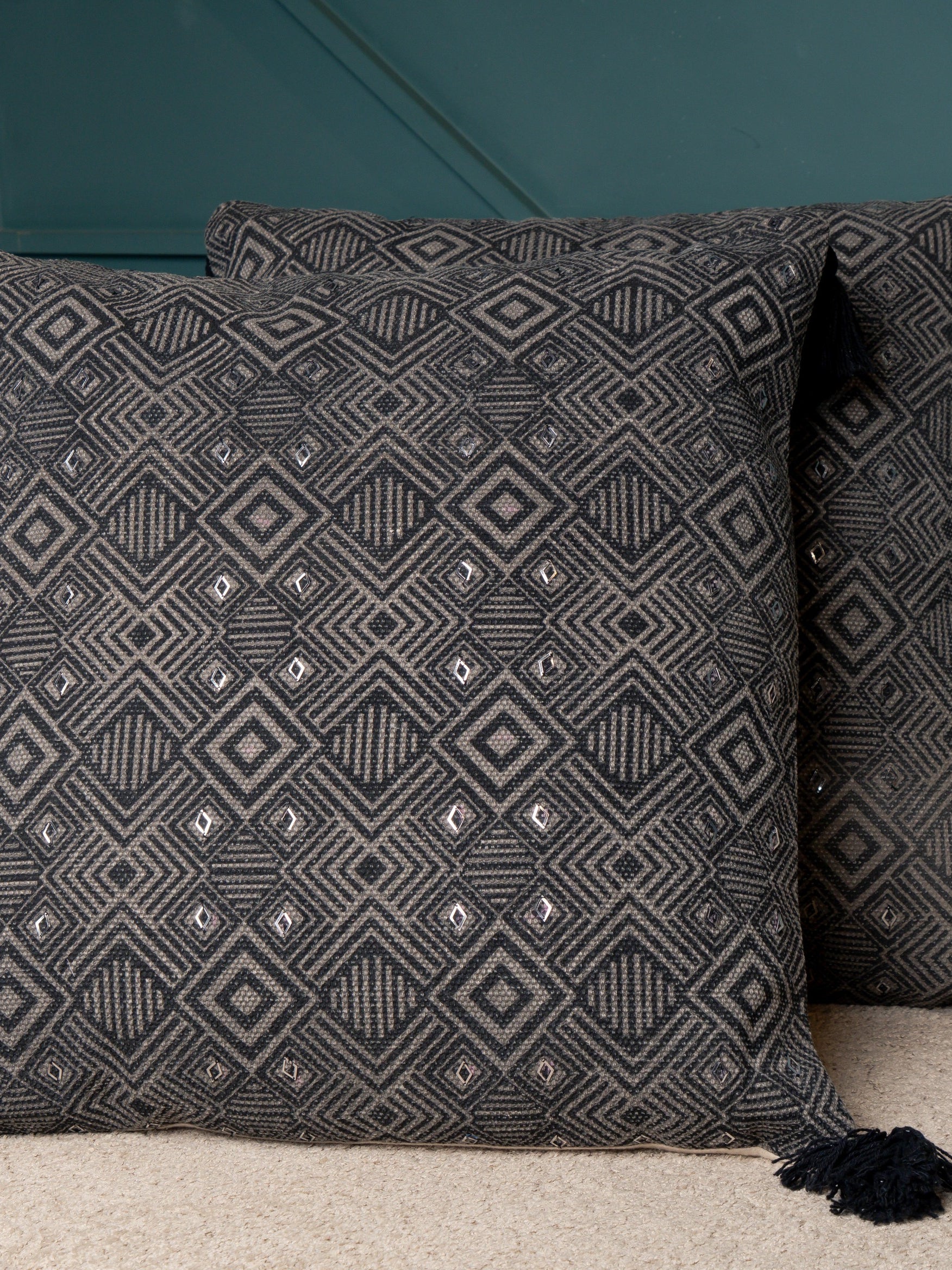 Printed Emb Sham Set of 2