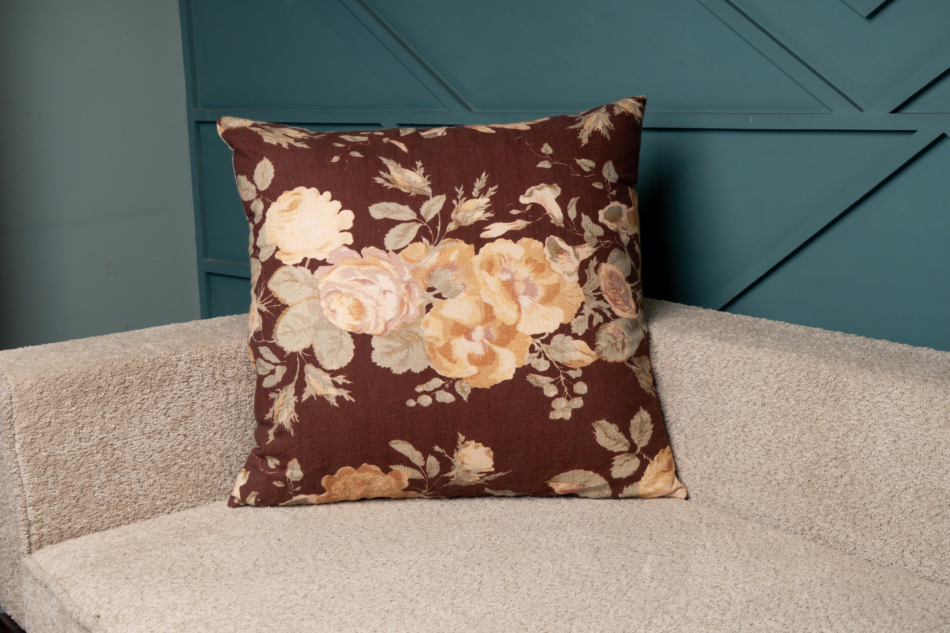 Maroon Printed Two Sided Sham Set of 2