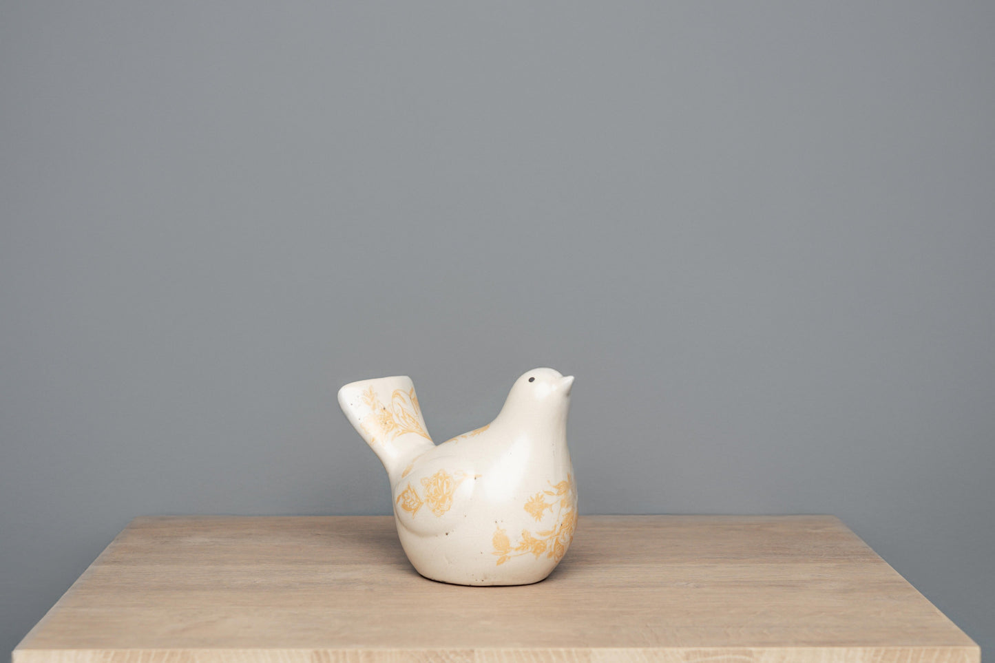 Ceramic Bird w/ Floral Decal