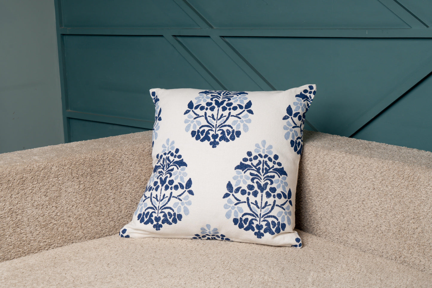 Blue Print Cushion with Fillers Set of 2