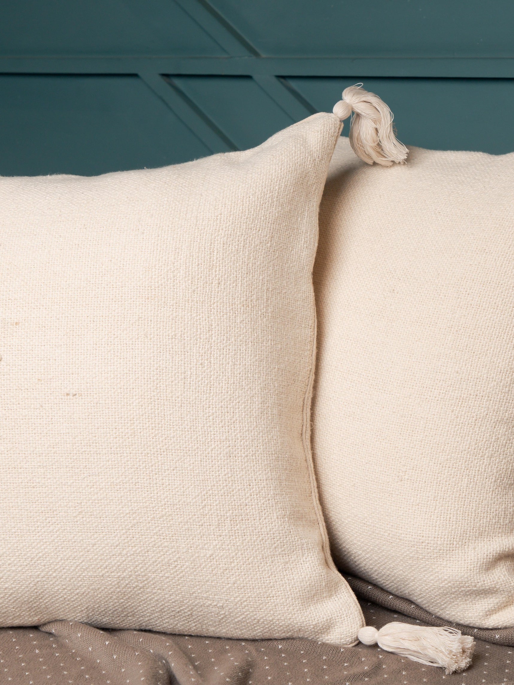 Textured Cream Cushions Set of 2