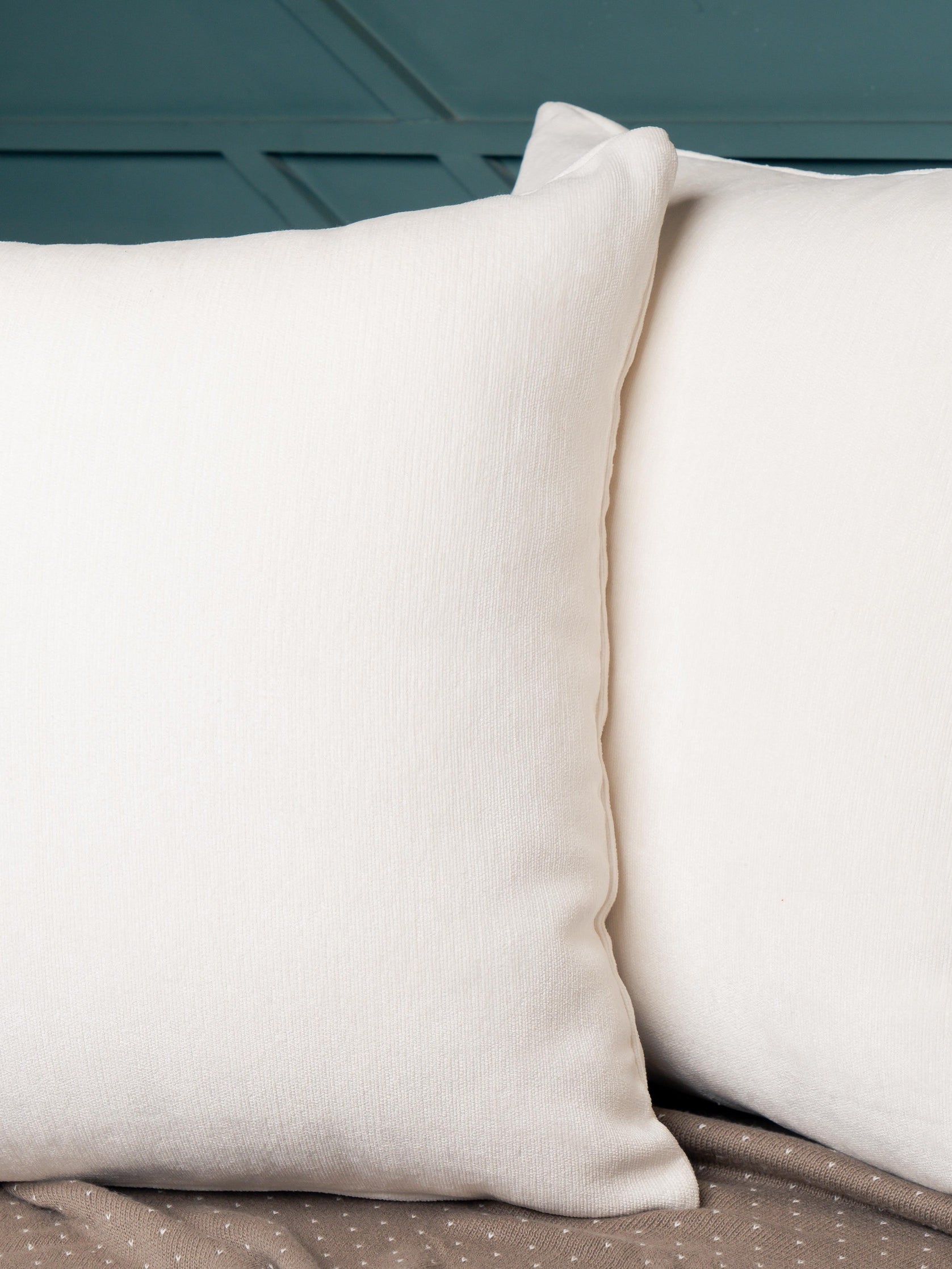 White Velvet Sham Set of 2