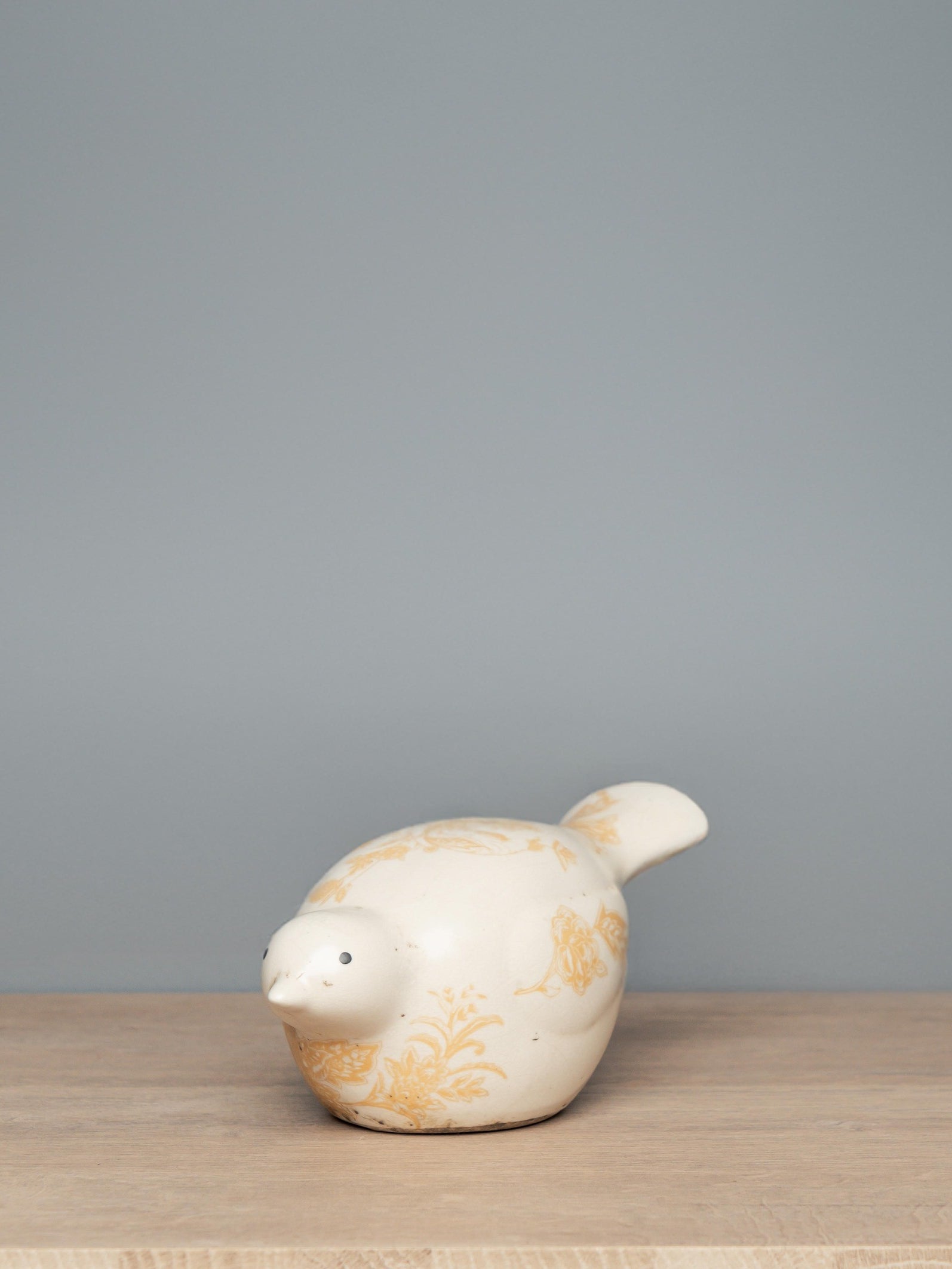 Ceramic Bird w/ Floral Decal