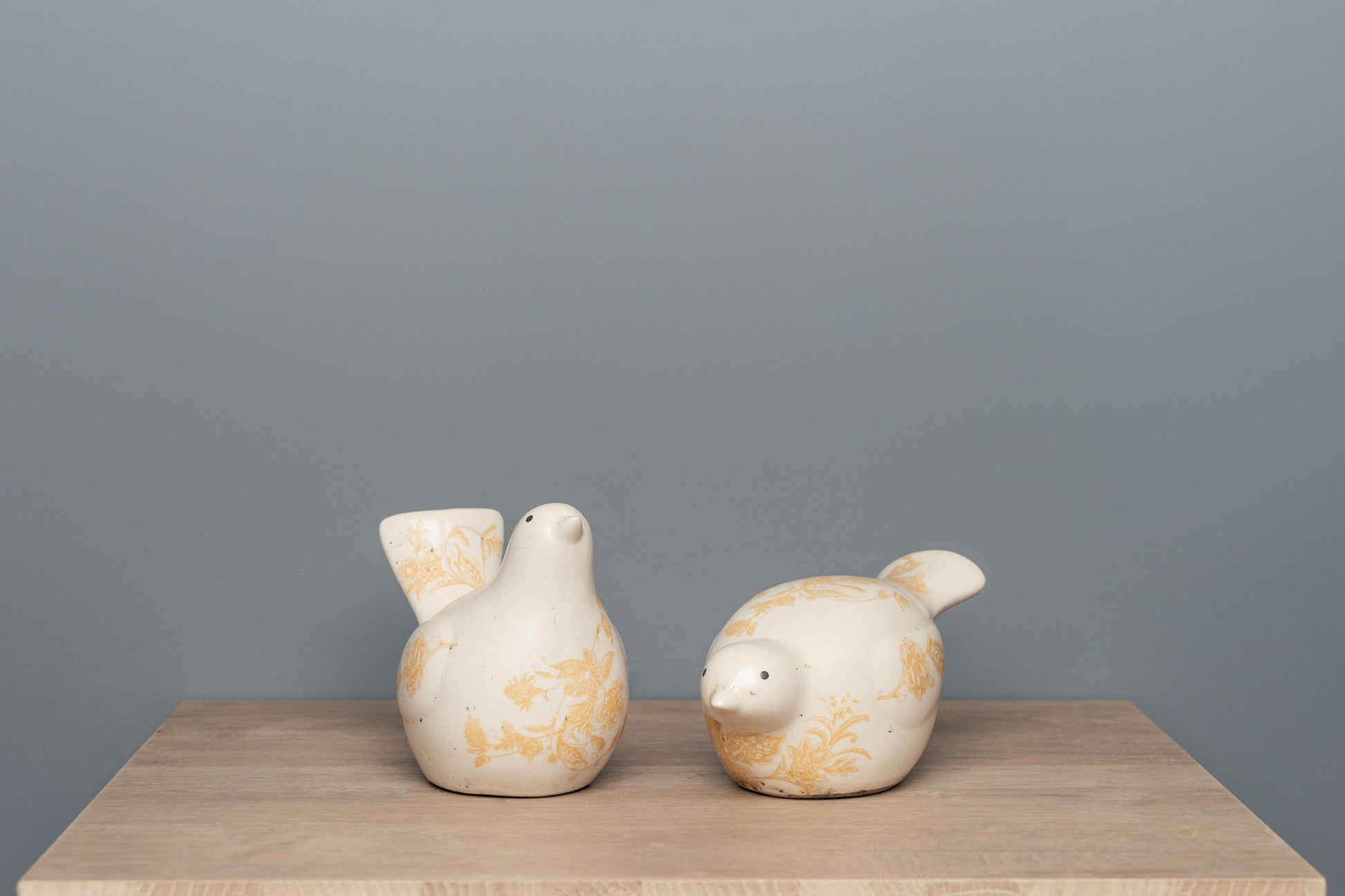Ceramic Bird w/ Floral Decal