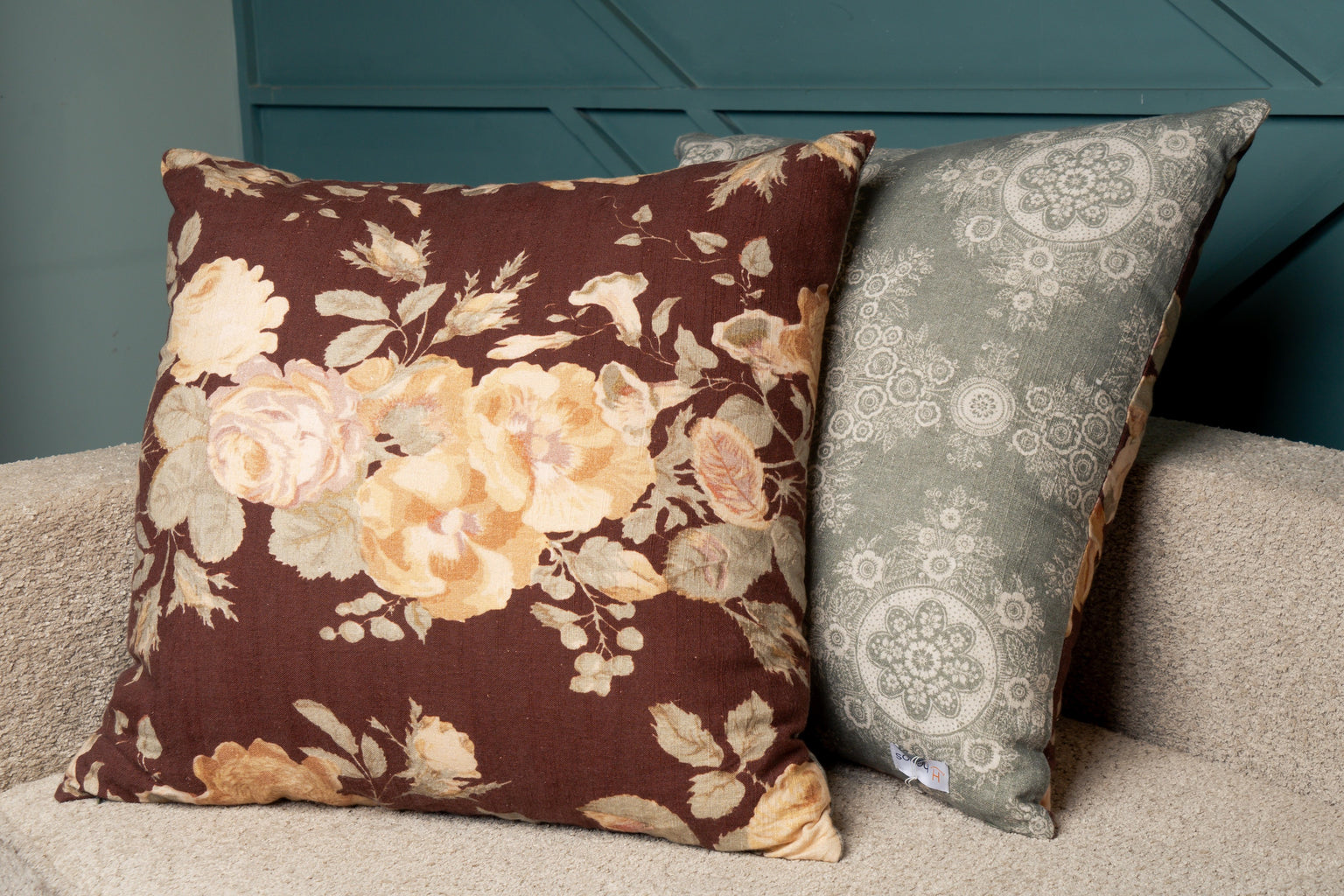 Maroon Printed Two Sided Sham Set of 2