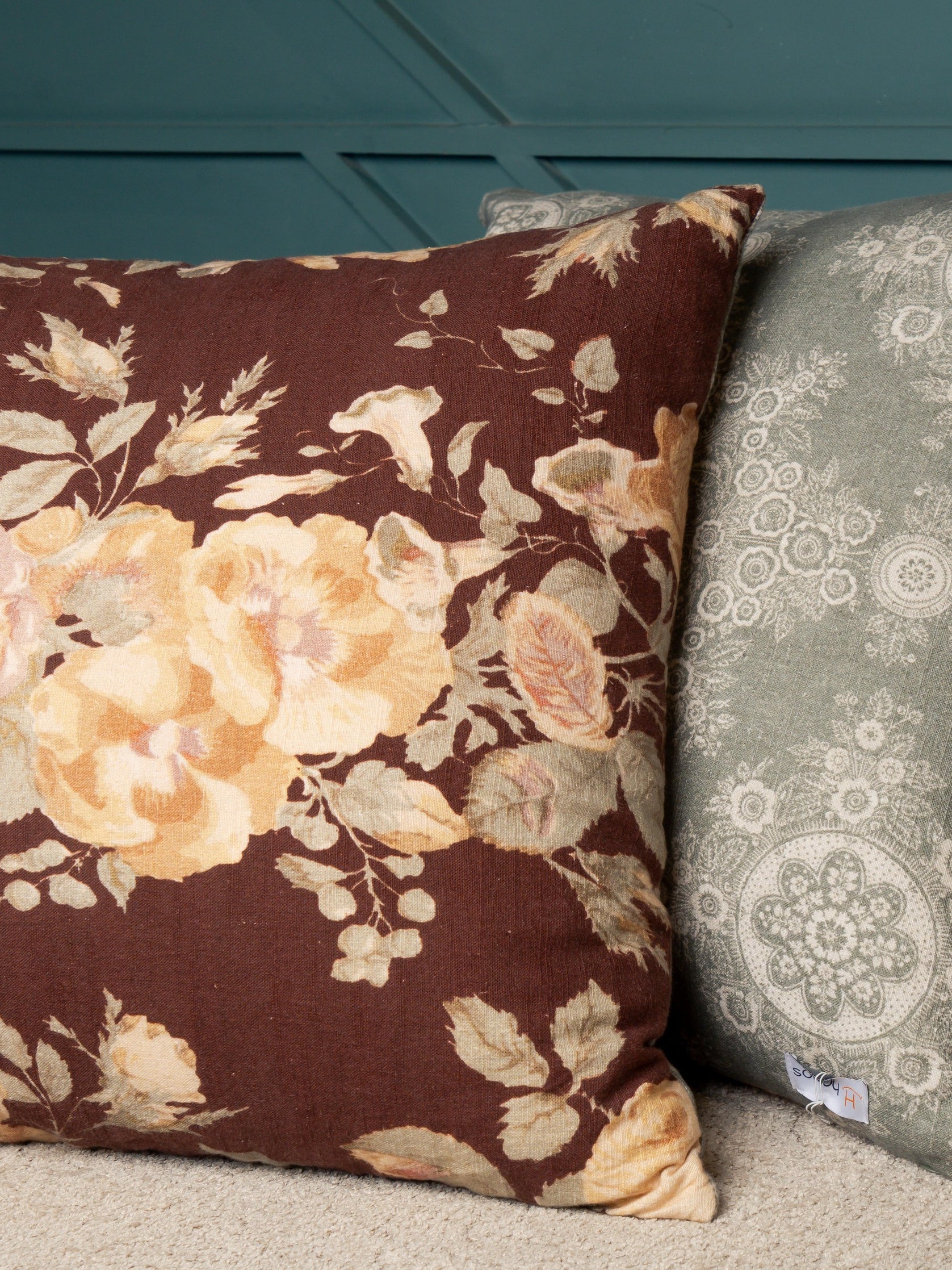 Maroon Printed Two Sided Sham Set of 2