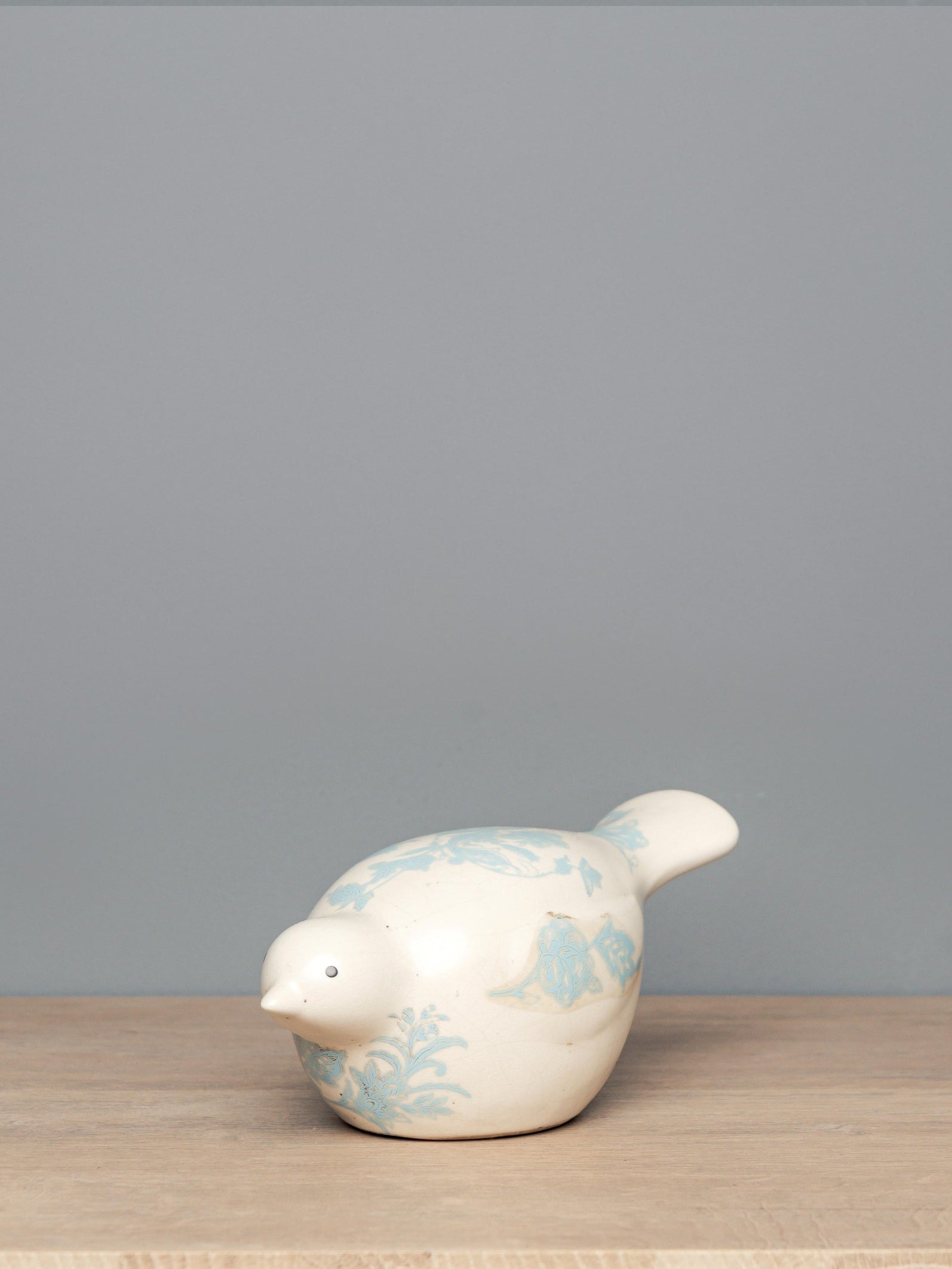 Ceramic Bird w/ Floral Decal