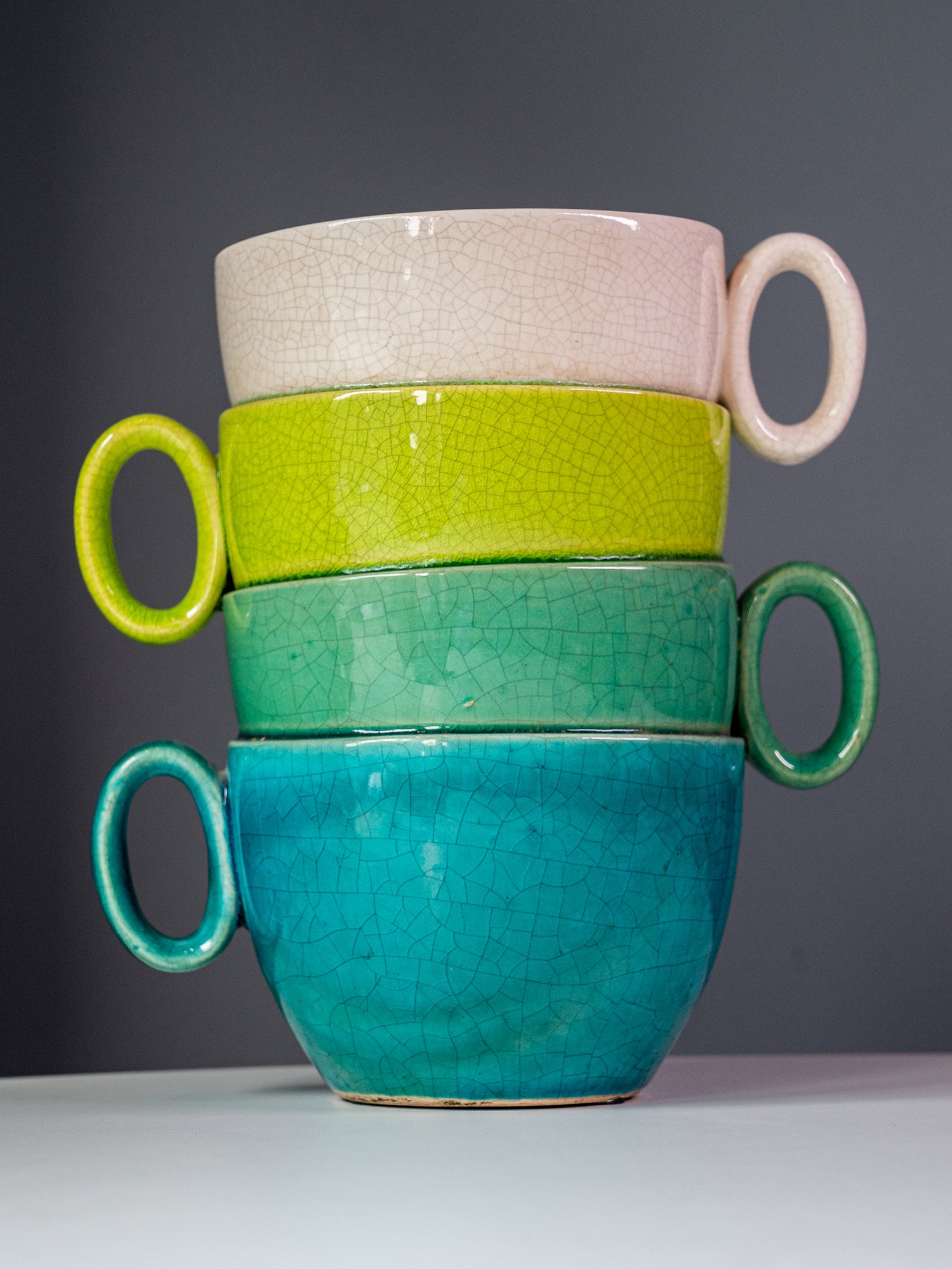 Terra Cotta Stacked Teacup Planter