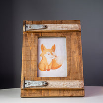 Wood &amp; Metal Photo Frame (Holds 4"x6" Photo)
