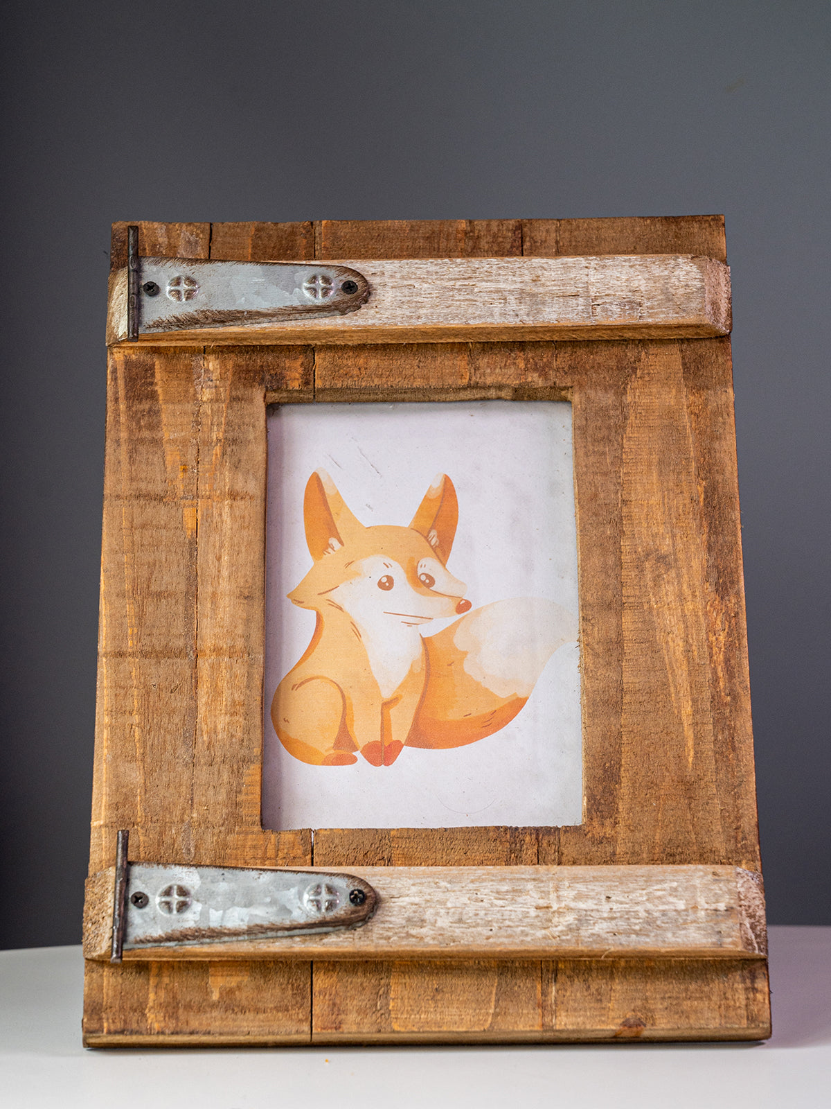 Wood & Metal Photo Frame (Holds 4"x6" Photo)