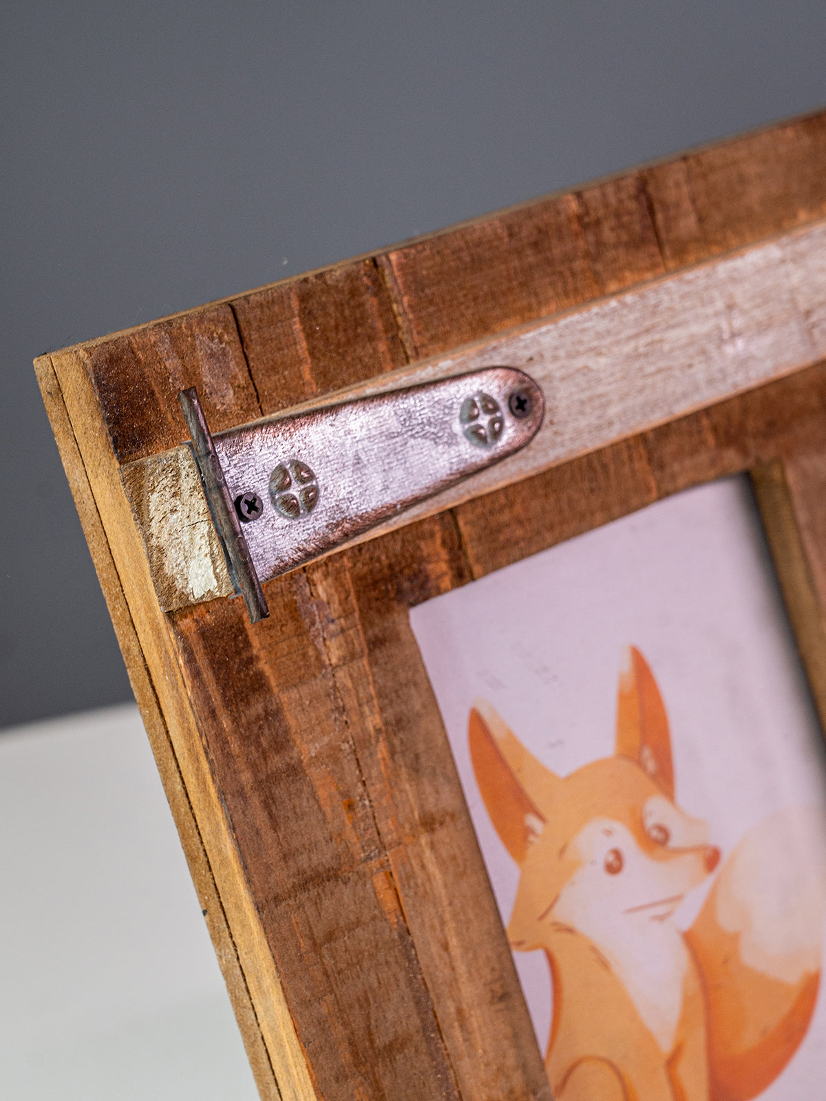 Wood & Metal Photo Frame (Holds 4"x6" Photo)