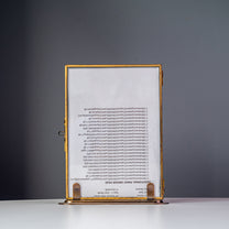Brass Photo Frame w/ Base, Gold, Large