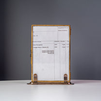 Brass Photo Frame w/ Base, Gold, Small