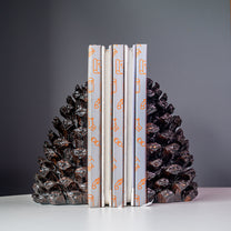Resin Pinecone Bookends, Bronze Finish, Set of 2