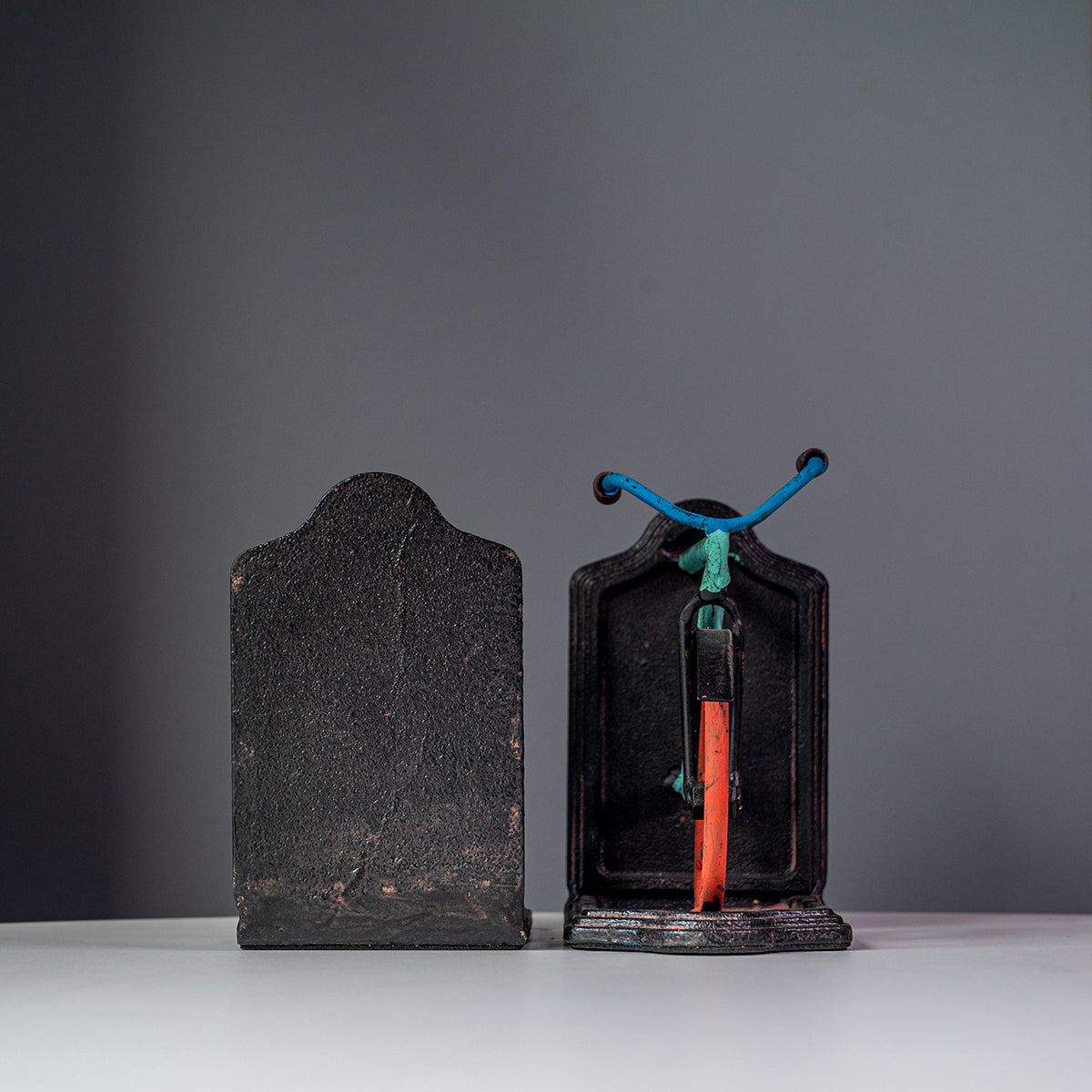 Metal Bicycle Bookends, Set of 2