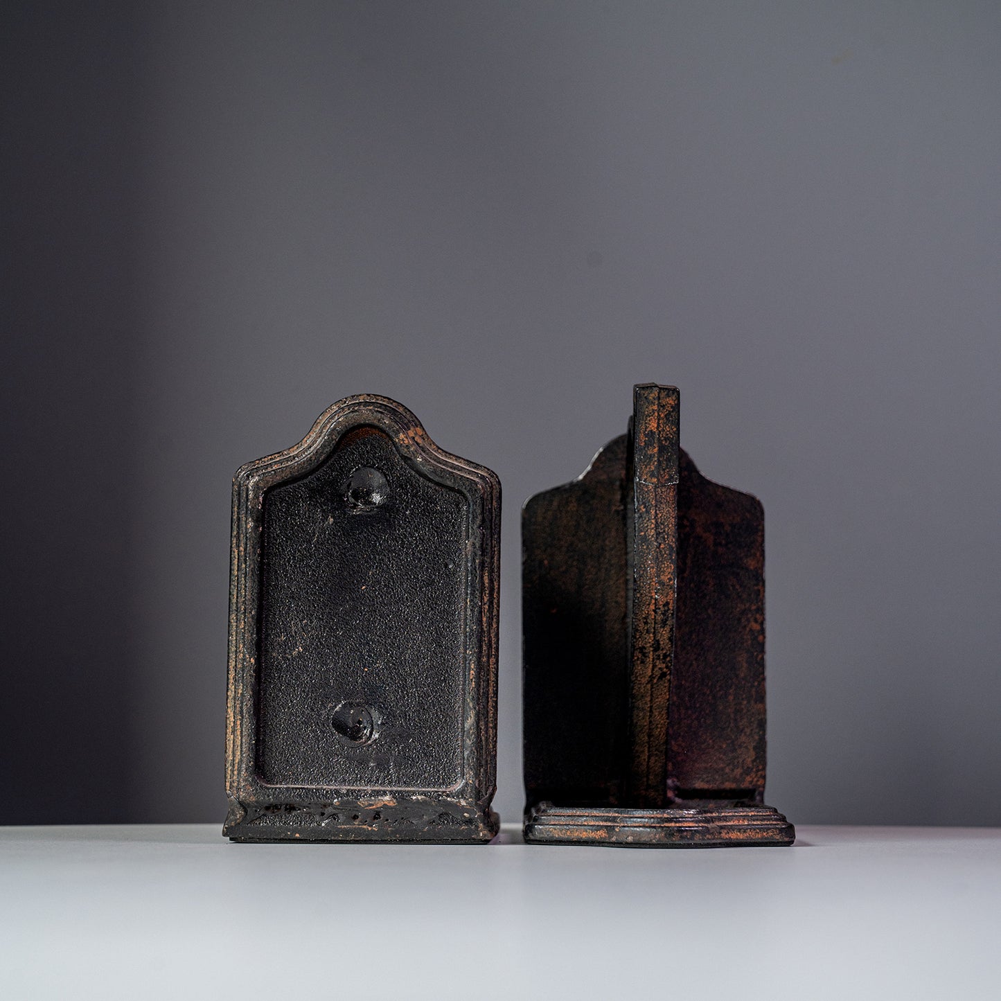 Cast Iron Heart & Arrow Bookends, Set of 2