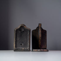 Cast Iron Heart &amp; Arrow Bookends, Set of 2