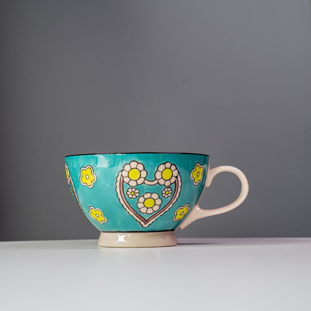 Stoneware Hand-Painted Mug