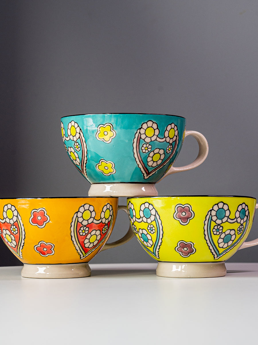 Stoneware Hand-Painted Mug