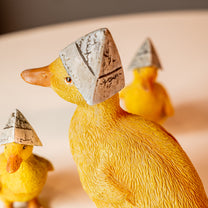 Resin Duck Family, Set of 3, Yellow
