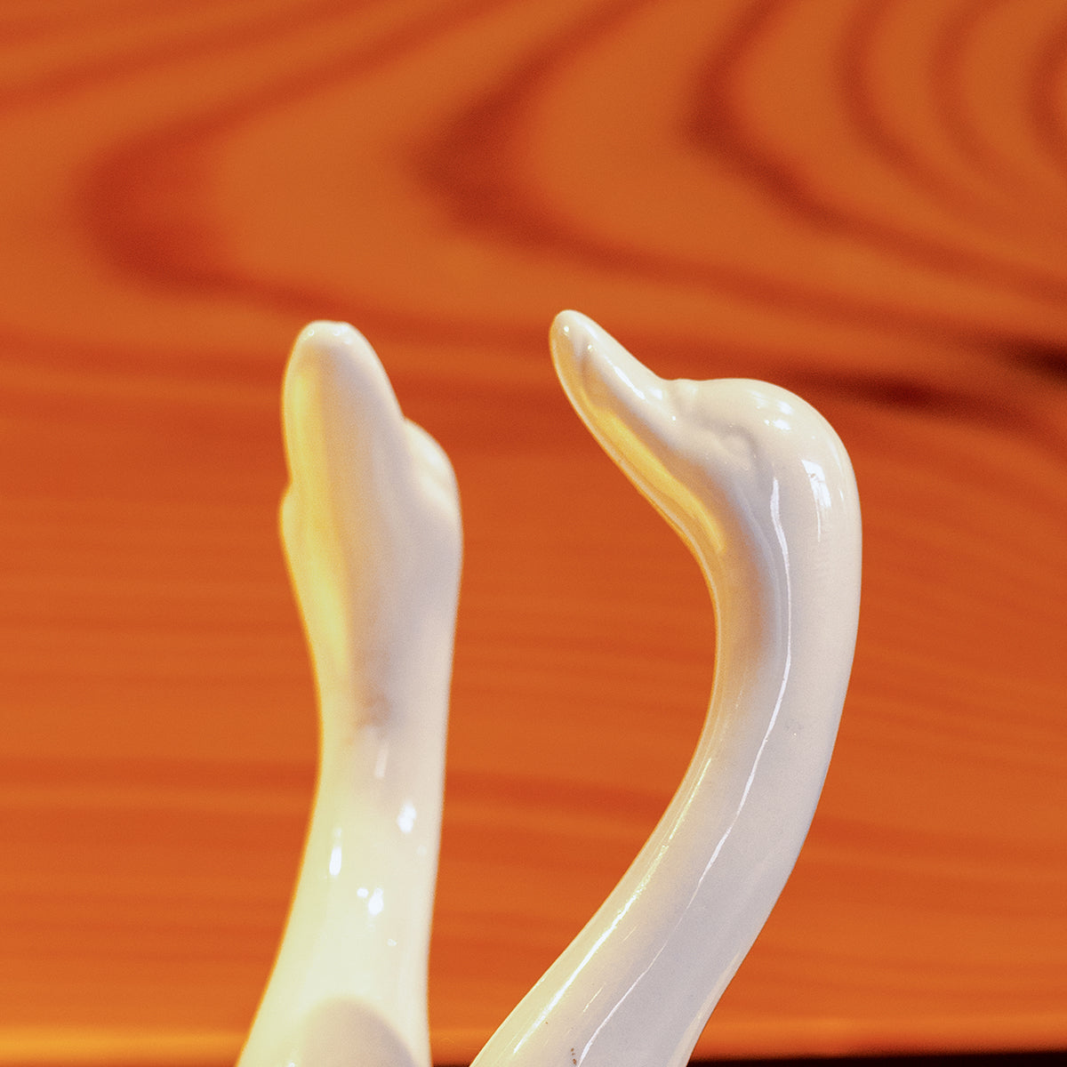 Stoneware Swan Ring Holder, White