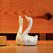 Stoneware Swan Ring Holder, White